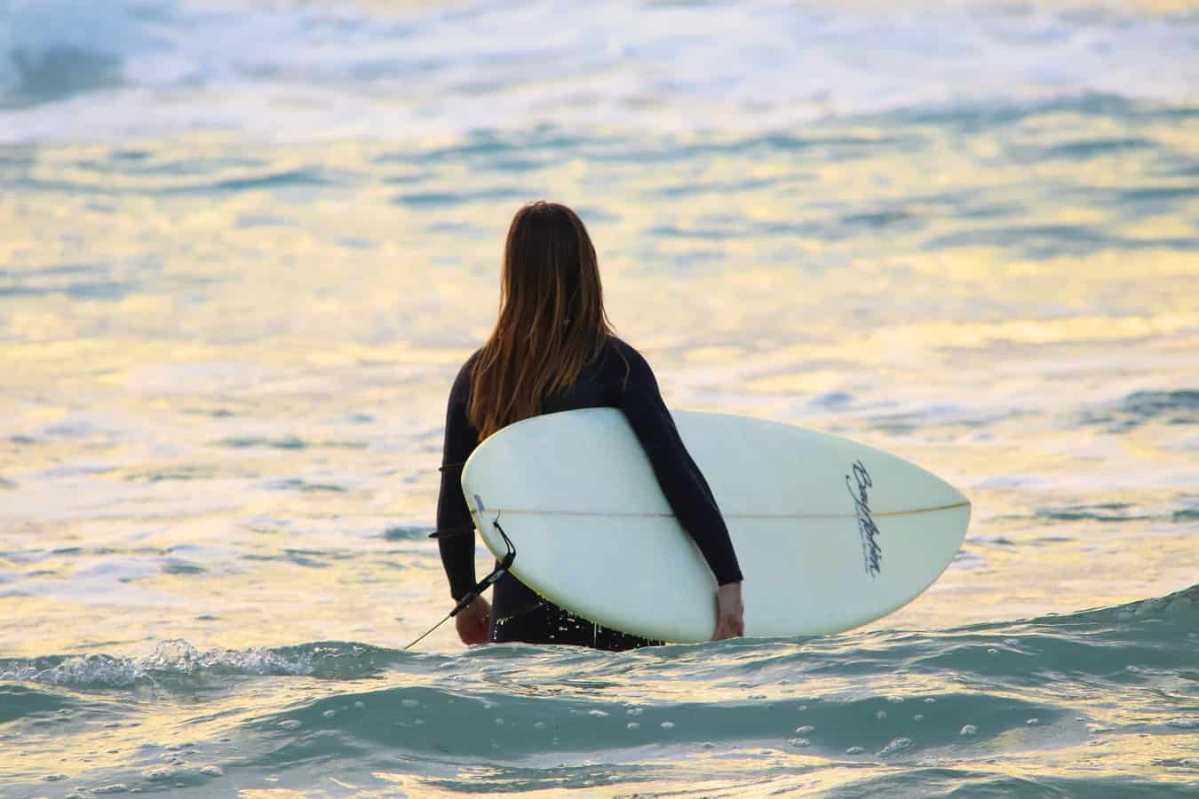 teaching yourself how to surf